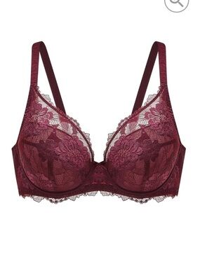 Understance Annette FlexWire Padded Plunge Bra in Wine 40D